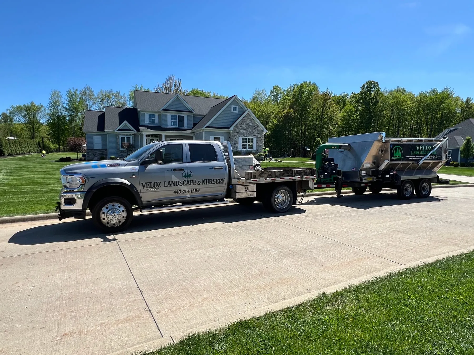 Veloz Landscape & Nursery crew equipment ready for a job